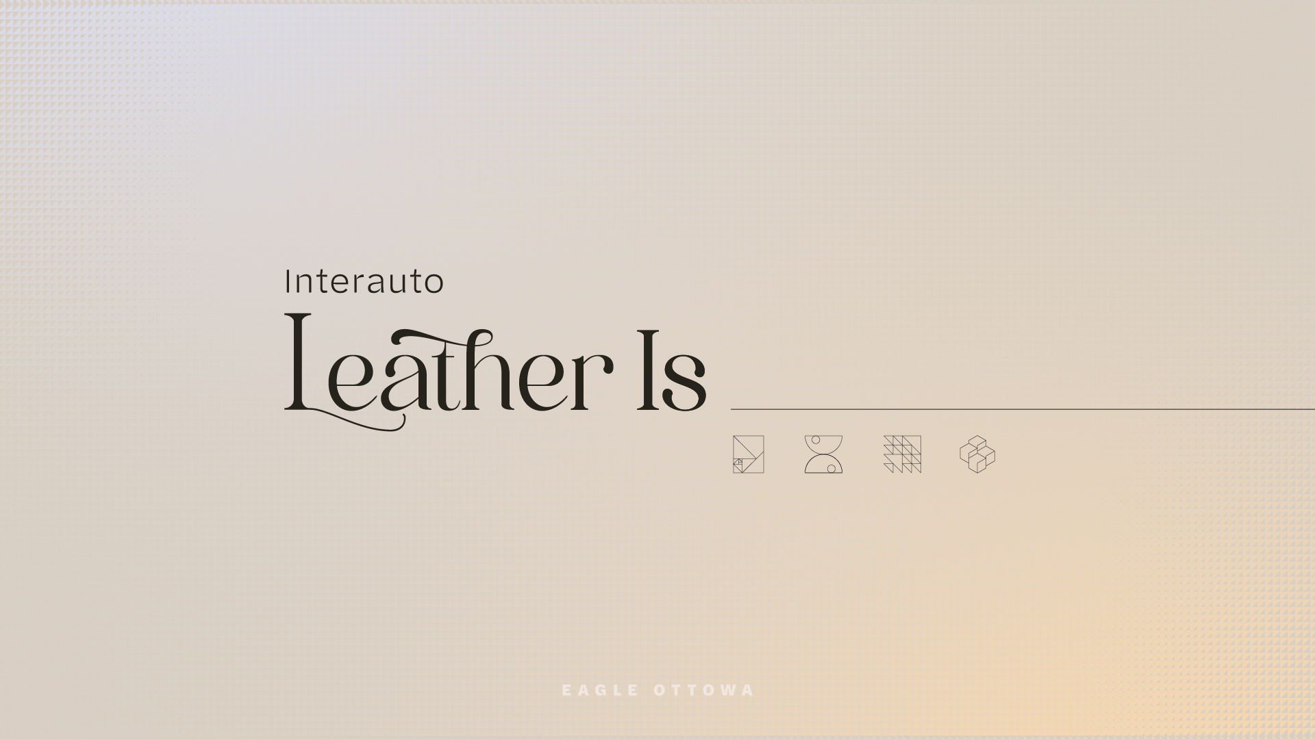 Eagle Ottawa — Leather Is brand mark